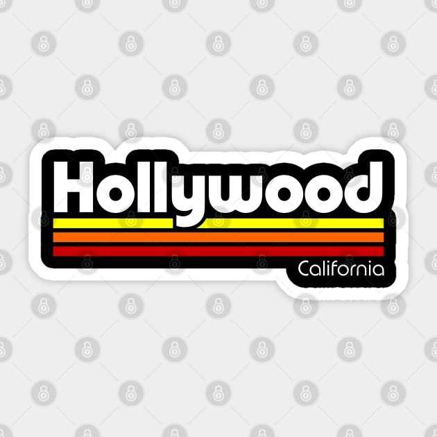 Retro Hollywood California Sticker by Styleuniversal